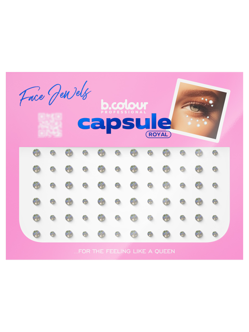 Стразы самоклеящиеся для лица, Royal (голография) FACE JEWELS B.COLOUR PROFESSIONAL CAPSULE