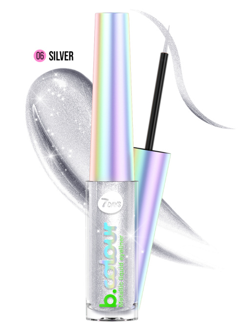 Подводка для глаз жидкая с эффектом металлик / 06 SILVER