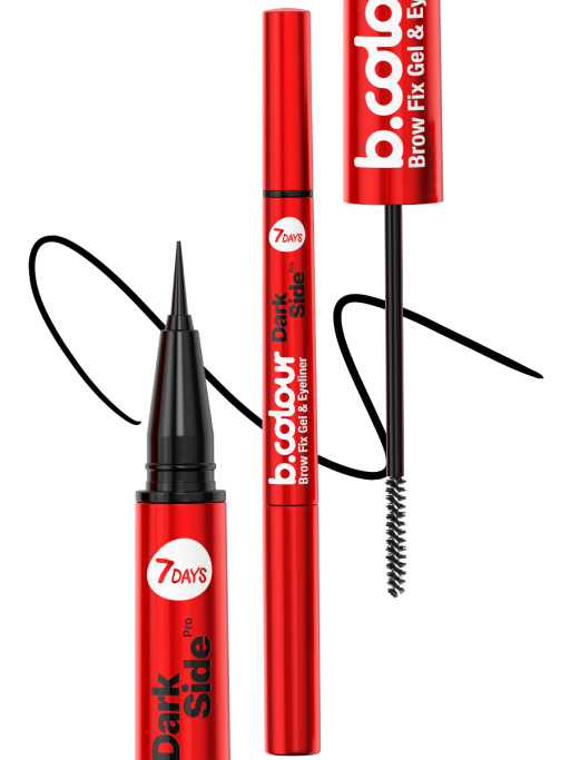 Гель для бровей + черный лайнер 2в1 Dark Side / 01 PHANTOM