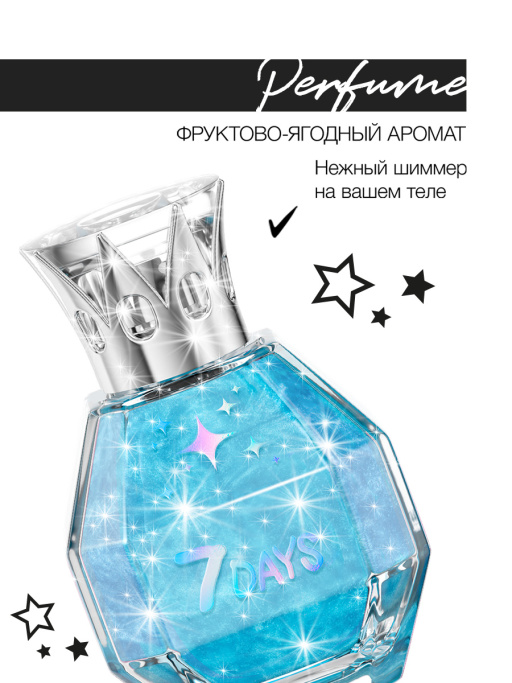 Духи сладкие мерцающие набор 2 шт. по 50ml