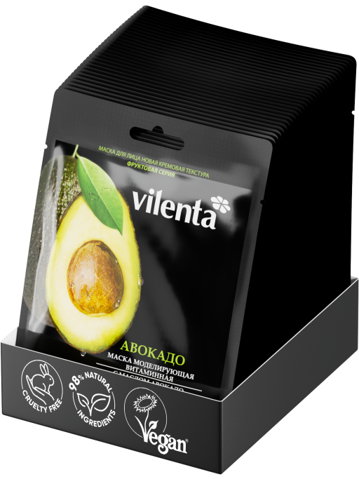 Маска для лица тканевая, набор 40 шт Vilenta