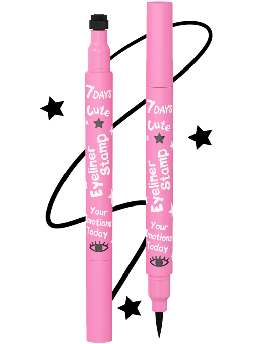 Подводка для глаз + штамп 2в1 Cute / 209 Eyeliner&Star black stamp