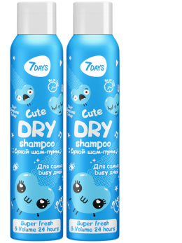 Сухой шампунь для волос против жирного блеска, набор 2 шт