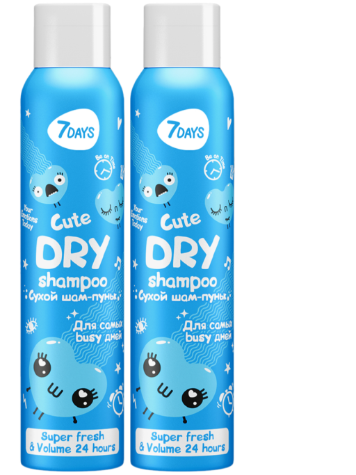 Сухой шампунь для волос против жирного блеска, набор 2 шт