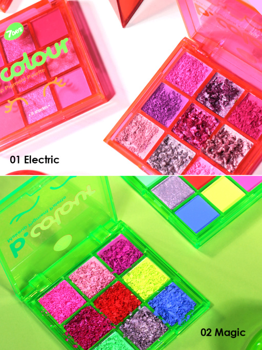 Палетка пигментов для макияжа UVglow / 01 ELECTRIC