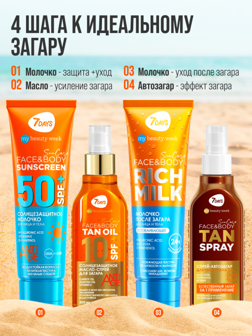 Автозагар для тела и лица спрей SUN CARE TAN SPRAY