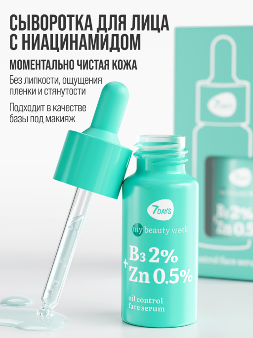 Сыворотка для лица от прыщей B3 2%+ZN 0,5%