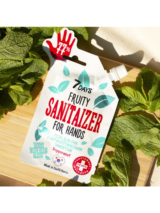 Косметический гель для рук с антисептическим эффектом с ароматом освежающей Мяты