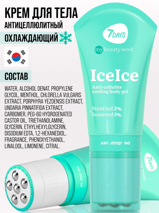 Крем для тела антицеллюлитный, массажер для похудения тела ICEICE