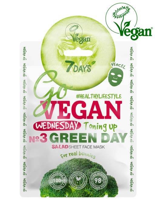 Маска для лица тканевая salad Wednesday GREEN DAY