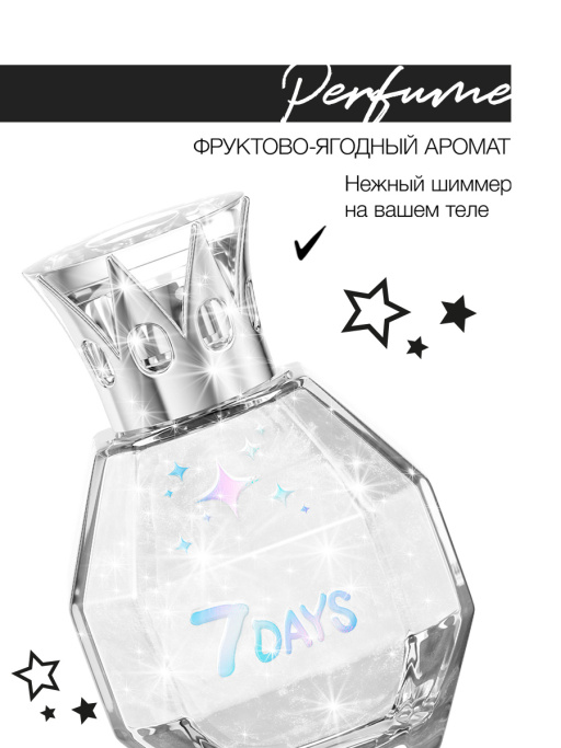 Духи сладкие мерцающие набор 3 шт. по 50ml