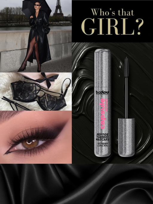 Тушь для ресниц сыворотка с пептидами, термотушь, укрепление и рост / ULTRA BLACK, B.COLOUR PROFESSIONAL 