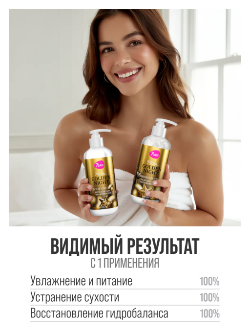 Гель для душа увлажняющий 7DAYS GOLDEN NIGHT