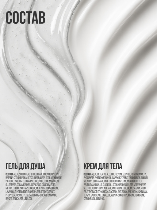 Набор косметики для ухода, гель для душа и крем для тела TOUCH ME TWICE